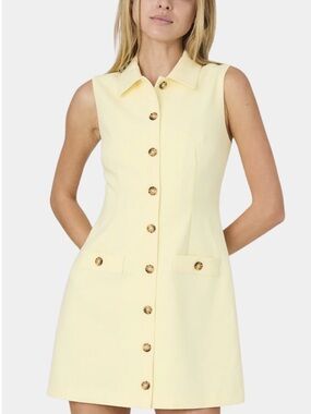 French Connection Azra Twill Sleeveless Button Dress, size 2
